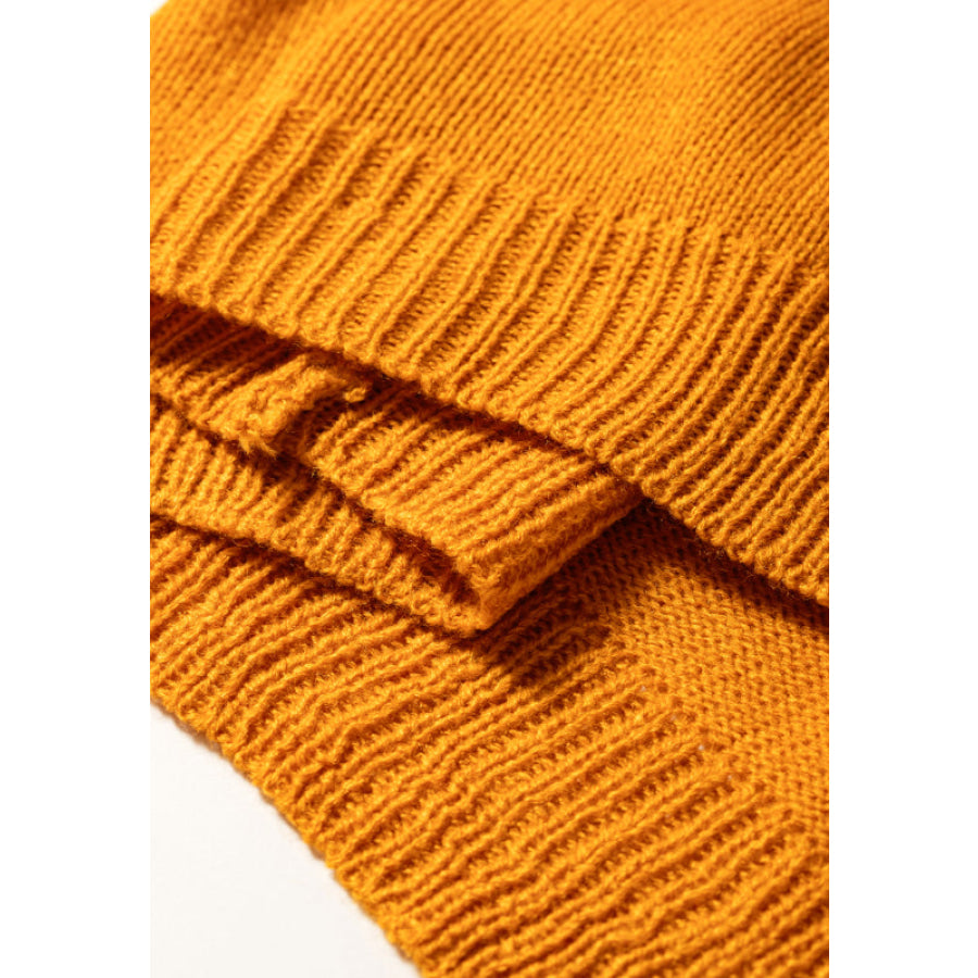 Pompom Color Block Open Front Cardigan Apparel and Accessories