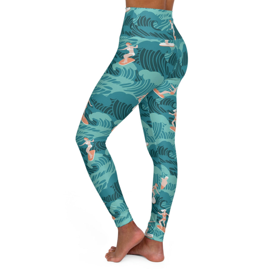 Preorder Custom Design High Waisted Yoga Leggings - Aussie Surf Leggings
