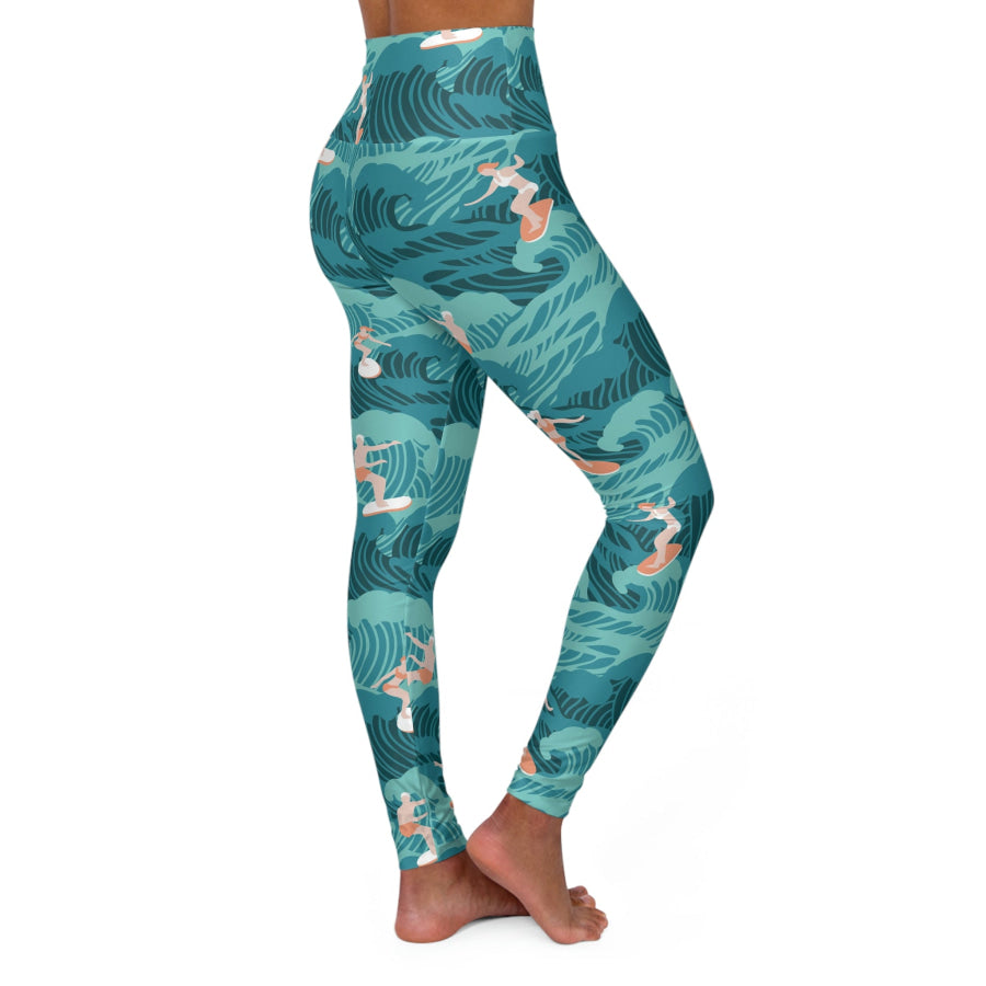 Preorder Custom Design High Waisted Yoga Leggings - Aussie Surf Leggings