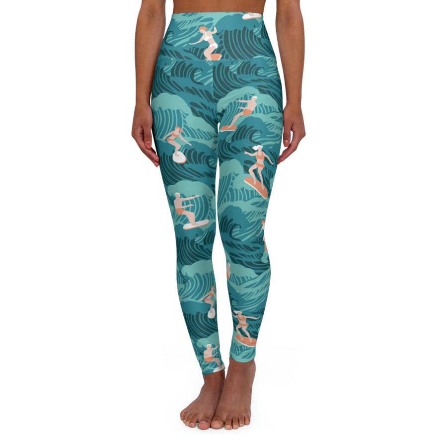 Preorder Custom Design High Waisted Yoga Leggings - Aussie Surf XS Leggings