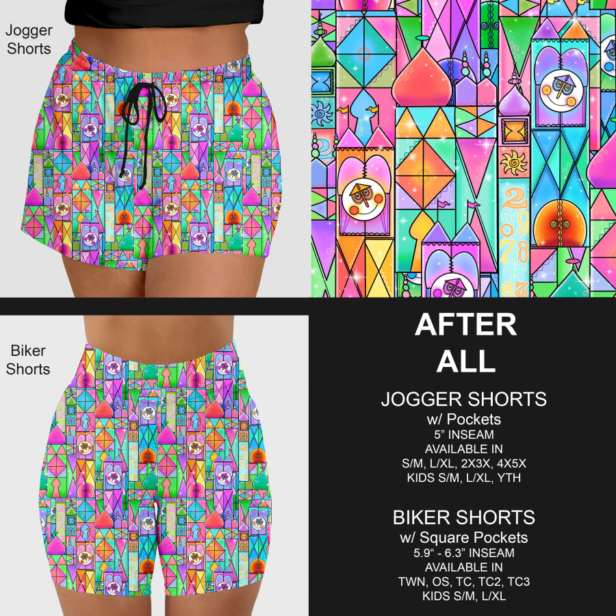 PREORDER Custom Design Jogger Shorts / Bike Shorts with Pockets - After All - Closes 26 May - ETA late Sep 2024 Loungewear