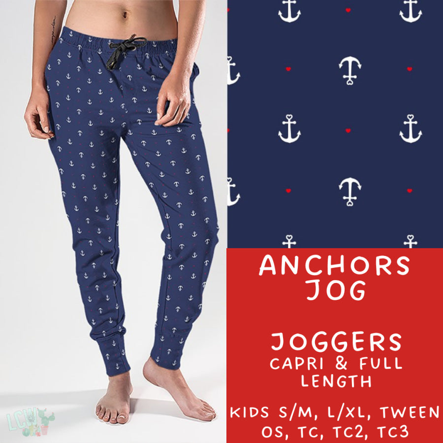 Preorder Custom Design Leggings / Joggers - Anchors - Closes 10 May - ETA early Sep 2024 Leggings