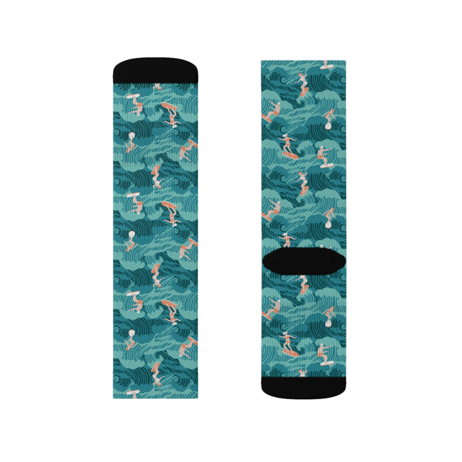 Preorder Custom Design Socks - Aussie Surf All Over Prints