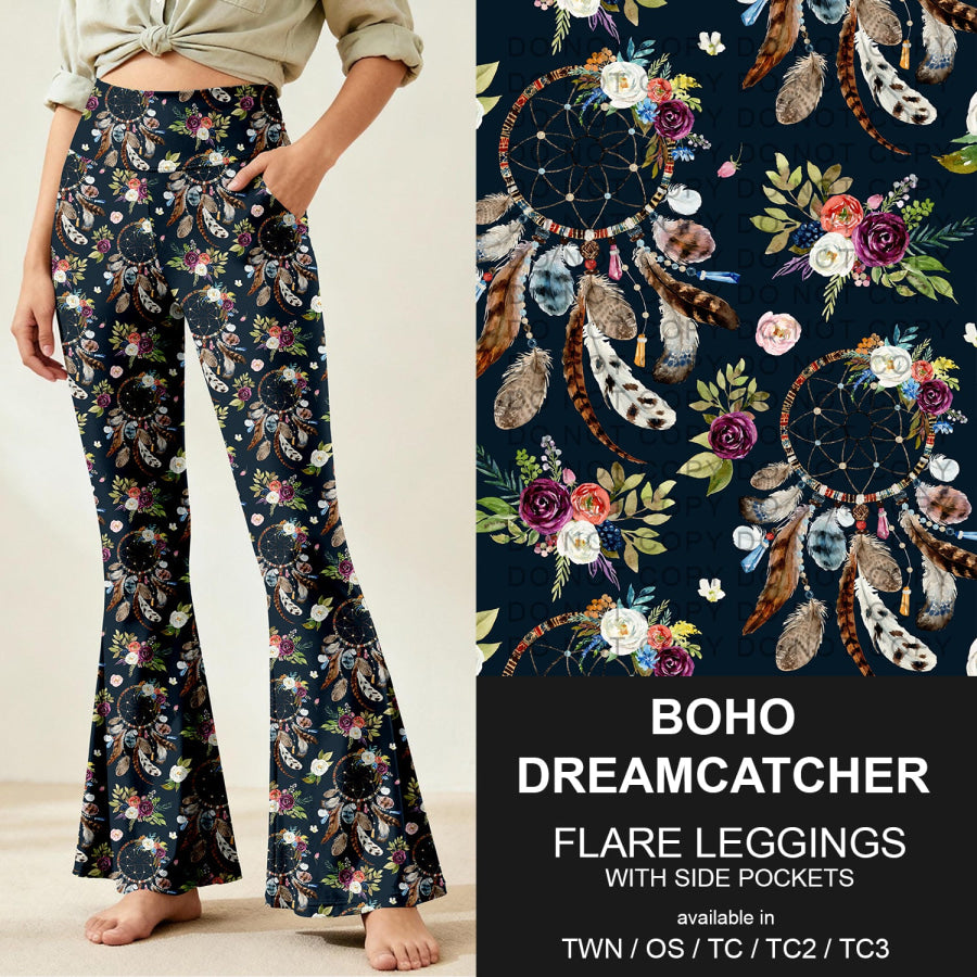 Preorder Custom Flare Leggings - Boho Dreamcatcher - Closes 9 Nov - ETA early Feb 2026 Loungewear