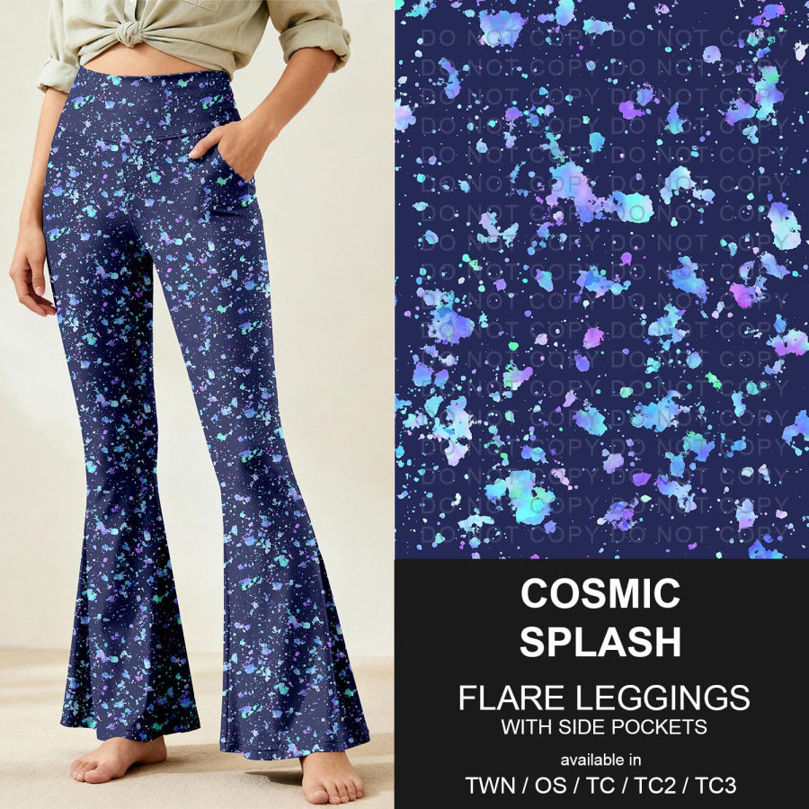 Preorder Custom Flare Leggings - Cosmic Splash - Closes 9 Nov - ETA early Feb 2026 Loungewear