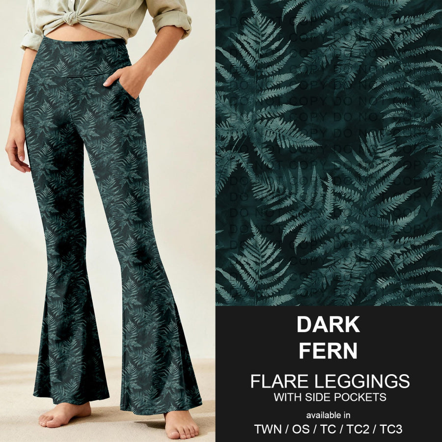 Preorder Custom Flare Leggings - Dark Fern - Closes 9 Nov - ETA early Feb 2026 Loungewear
