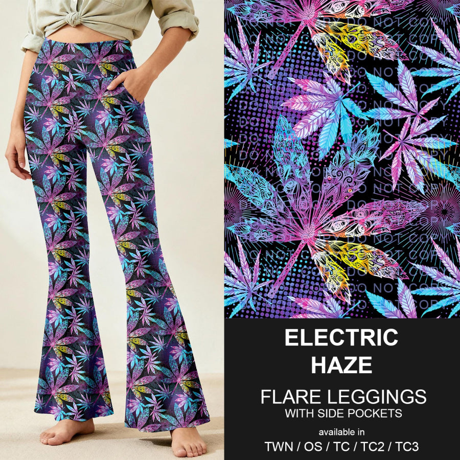 Preorder Custom Flare Leggings - Electric Haze - Closes 9 Nov - ETA early Feb 2026 Loungewear