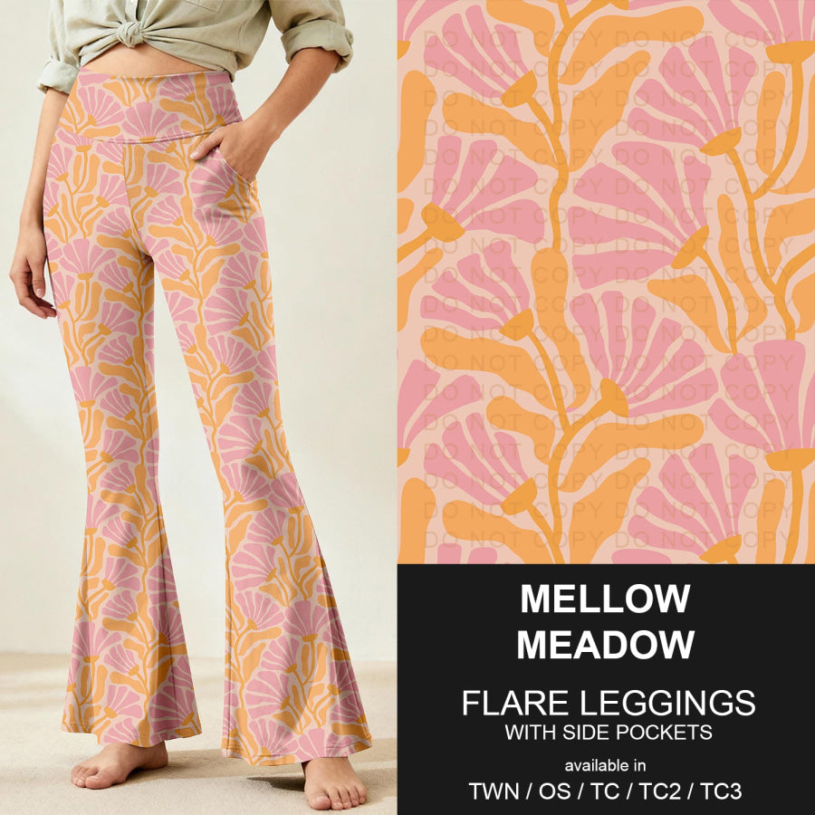 Preorder Custom Flare Leggings - Mellow Meadow - Closes 9 Nov - ETA early Feb 2026 Loungewear
