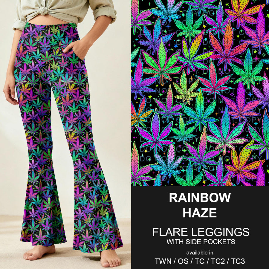 Preorder Custom Flare Leggings - Rainbow Haze - Closes 9 Nov - ETA early Feb 2026 Loungewear