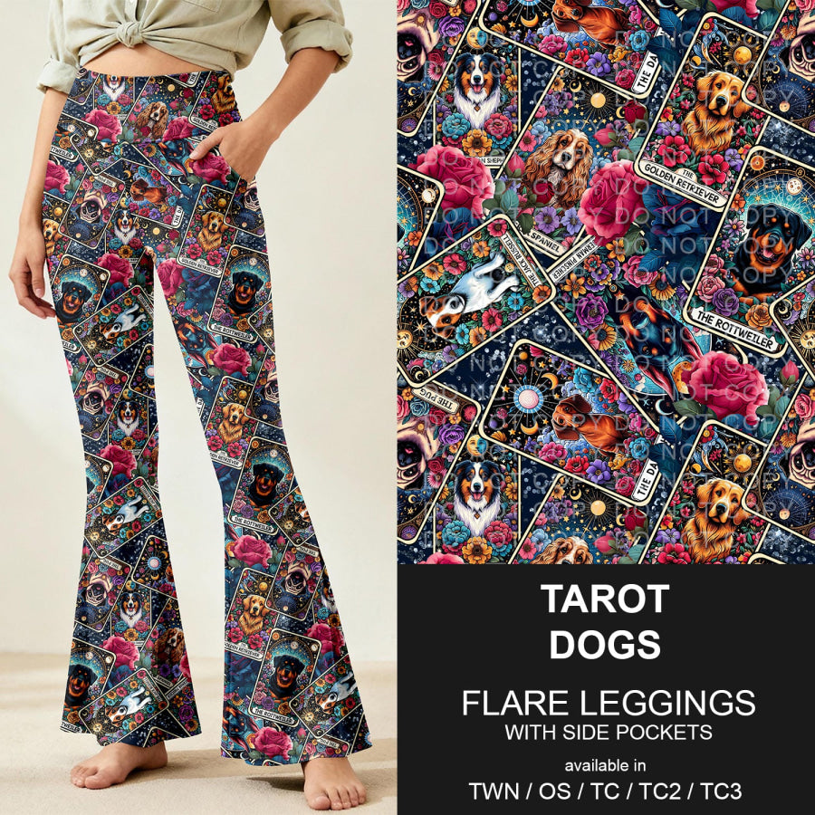 Preorder Custom Flare Leggings - Tarot Dogs - Closes 9 Nov - ETA early Feb 2026 Loungewear