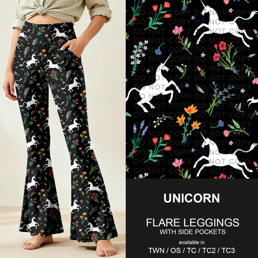 Preorder Custom Flare Leggings - Unicorn - Closes 9 Nov - ETA early Feb 2026 Loungewear
