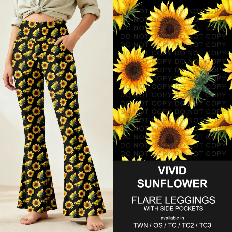 Preorder Custom Flare Leggings - Vivid Sunflower - Closes 9 Nov - ETA early Feb 2026 Loungewear