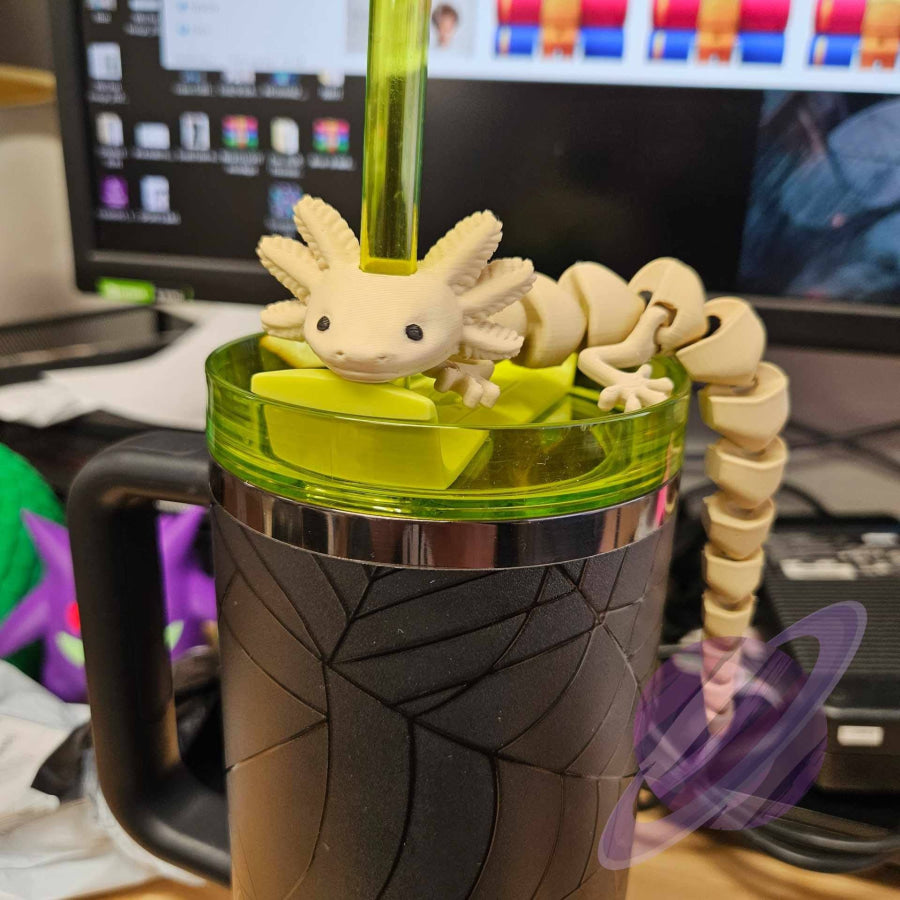 Preorder Custom Straw Buddies - Axolotl - ETA 3-4 weeks Drinkware