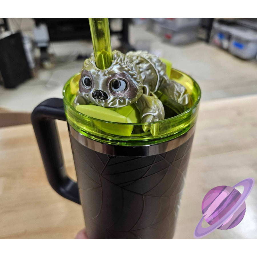 Preorder Custom Straw Buddies - Sloth - ETA 3-4 weeks Drinkware