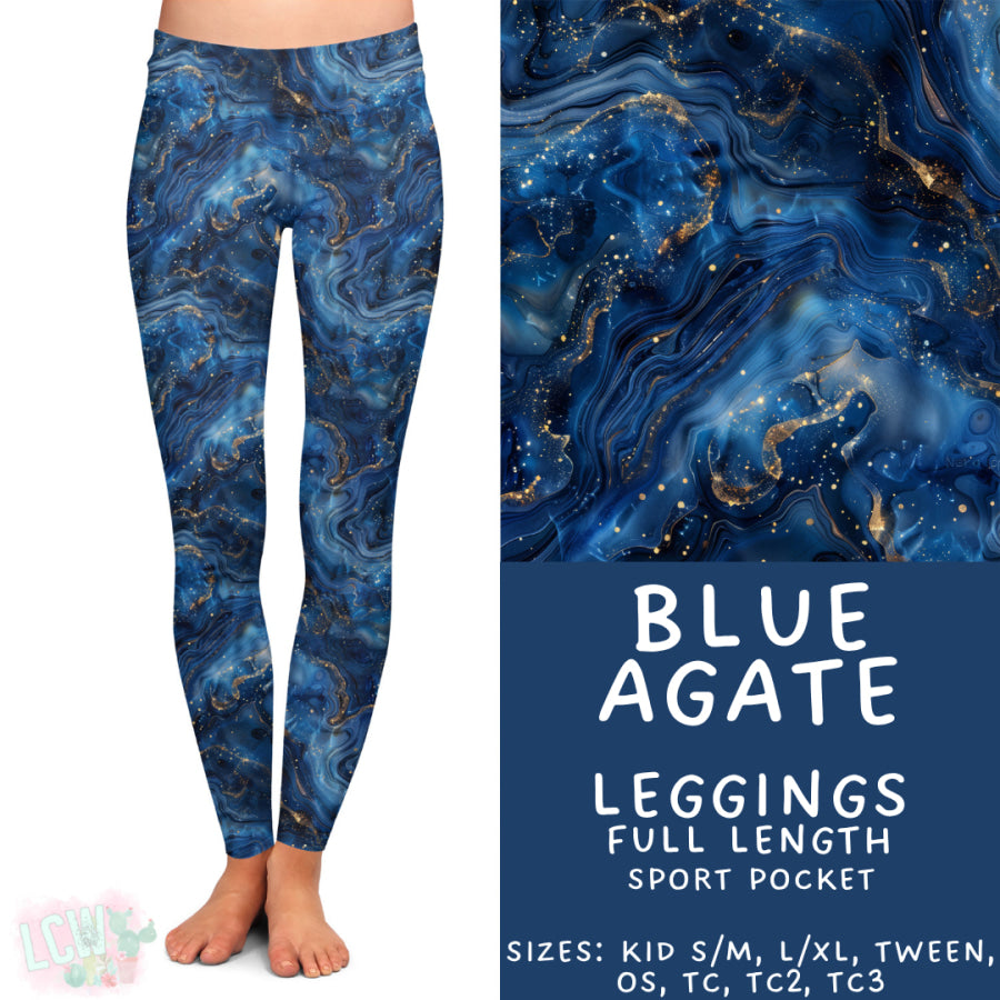 Preorder Custom Styles - Blue Agate - Closes 17 Nov - ETA early Feb 2026 Leggings