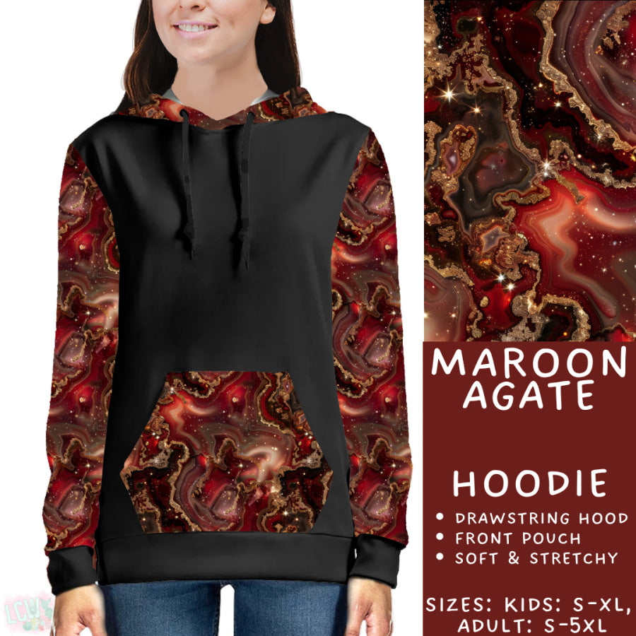 Preorder Custom Styles - Maroon Agate - Closes 17 Nov - ETA early Feb 2026 Leggings