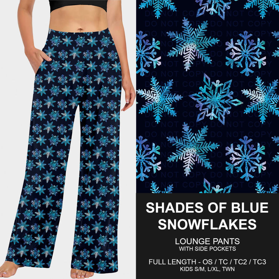 Preorder Custom Styles - Shades Of Blue Snowflakes - Closes 4 Nov - ETA late Jan 2026 Loungewear