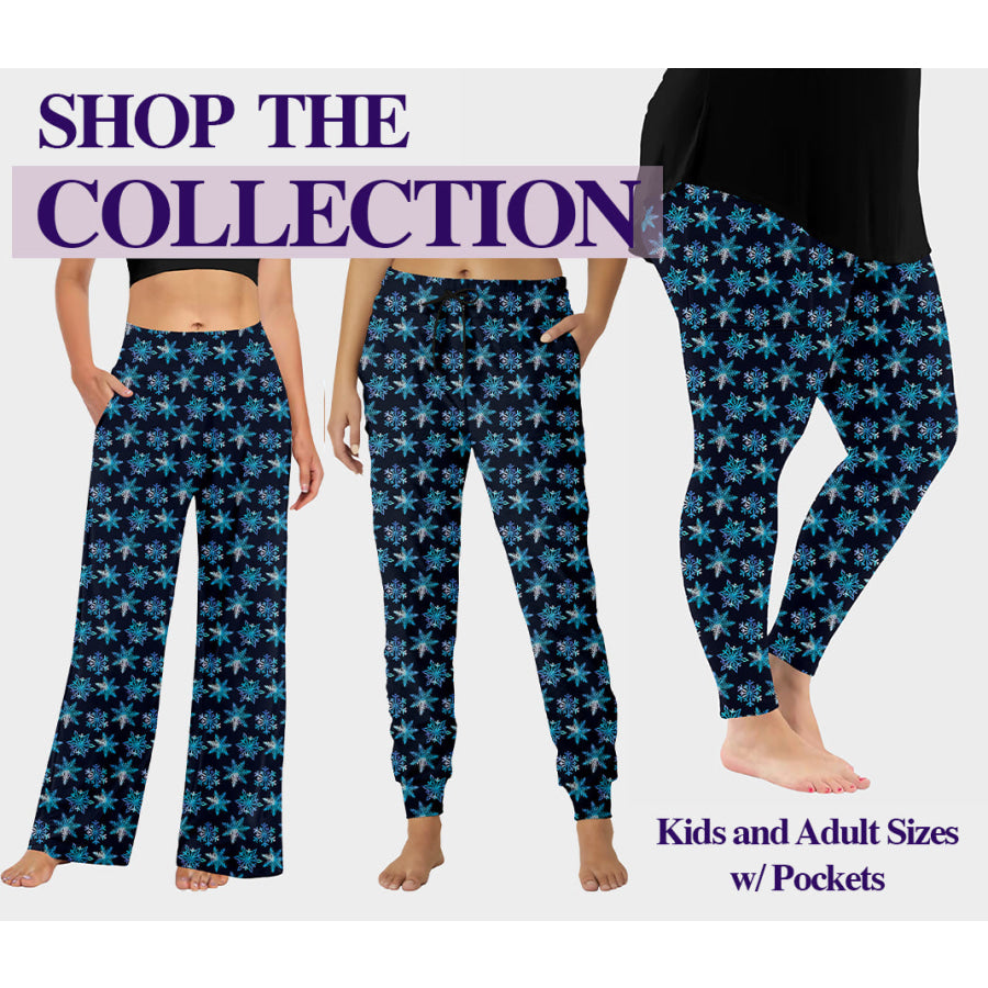 Preorder Custom Styles - Shades Of Blue Snowflakes - Closes 4 Nov - ETA late Jan 2026 Loungewear