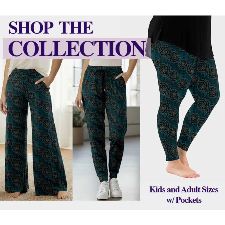 Preorder Custom Styles - Teal Flowers - Closes 11 Nov - ETA mid Feb 2026 Loungewear