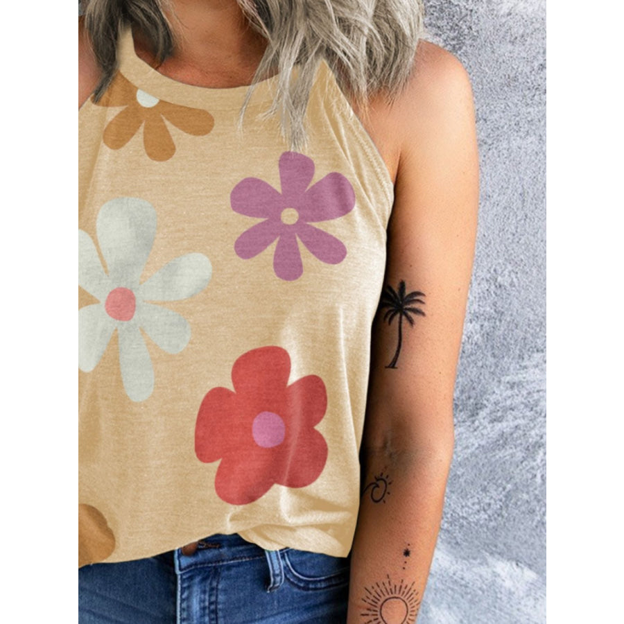 Printed Grecian Neck Cami Apparel and Accessories