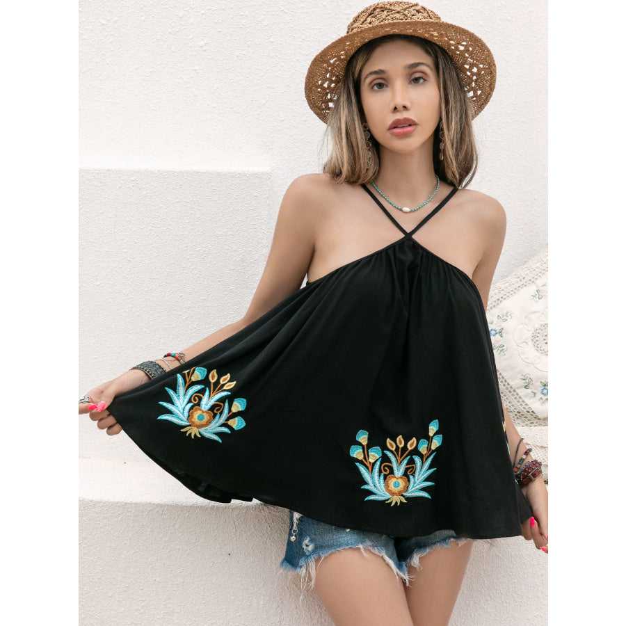 Printed Grecian Neck Cami Apparel and Accessories