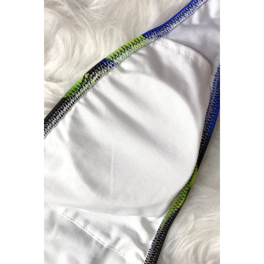 Printed Halter Neck One-Piece Swimwear Apparel and Accessories