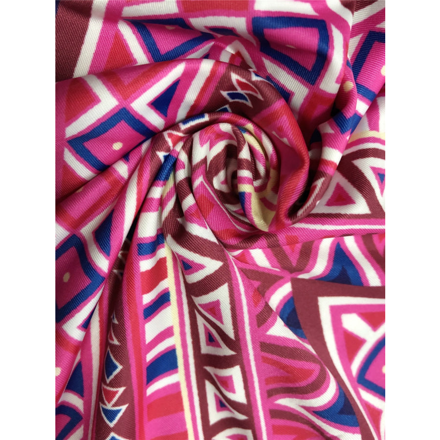 Printed Long Sleeve Top and Brief Swim Set Apparel Accessories