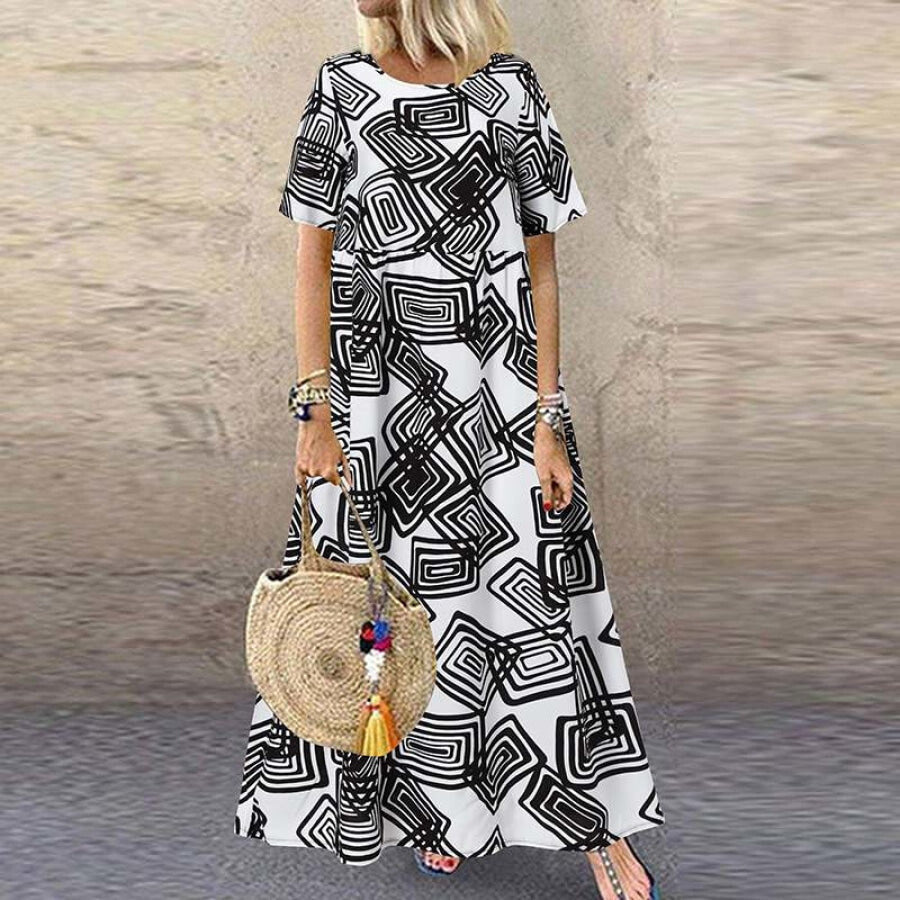 Printed Maxi Dress - Assorted Designs A2 Black Rayon / S Maxi Dresses