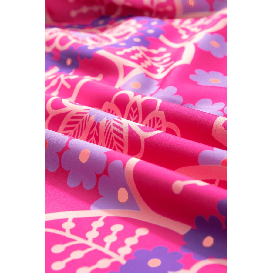 Printed Round Neck Half Sleeve Blouse Apparel and Accessories
