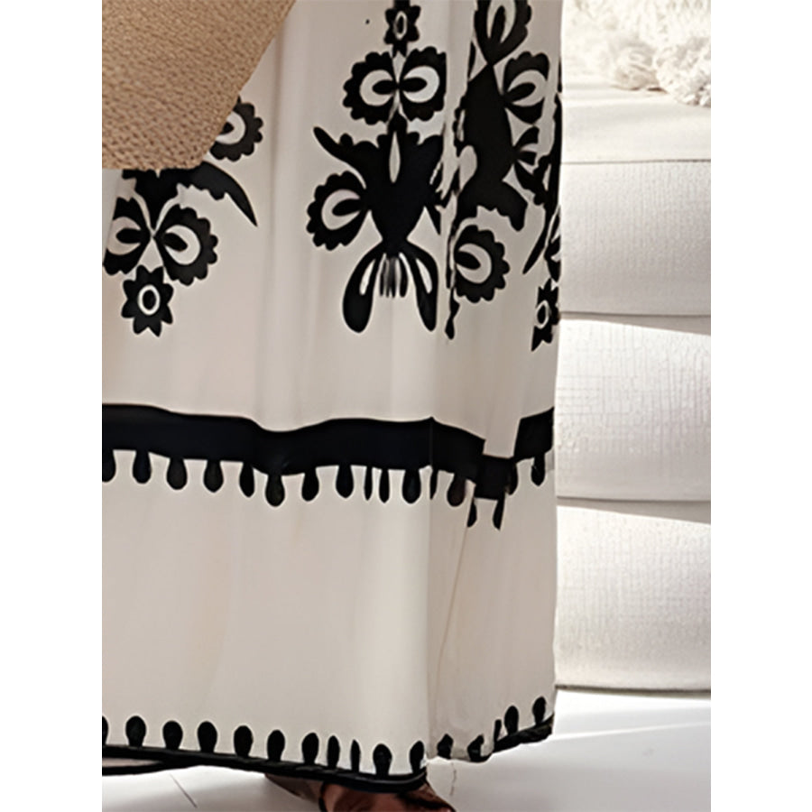 Printed Spaghetti Strap Sleeveless Maxi Dress Apparel and Accessories