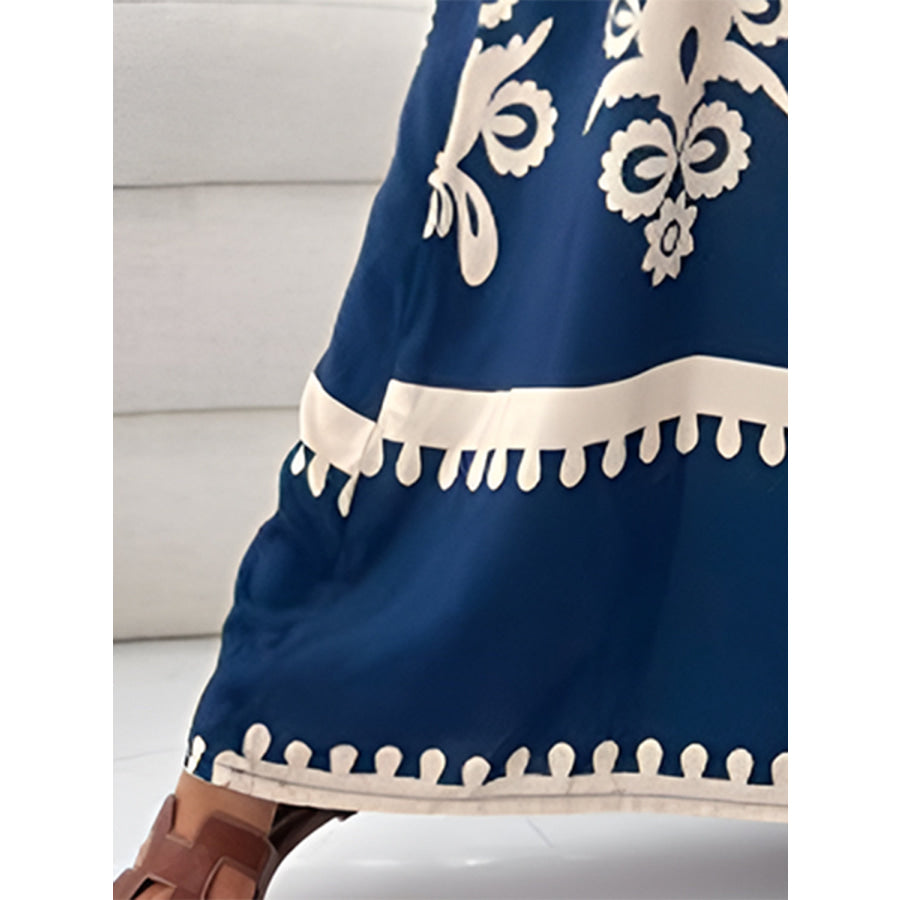 Printed Spaghetti Strap Sleeveless Maxi Dress Apparel and Accessories