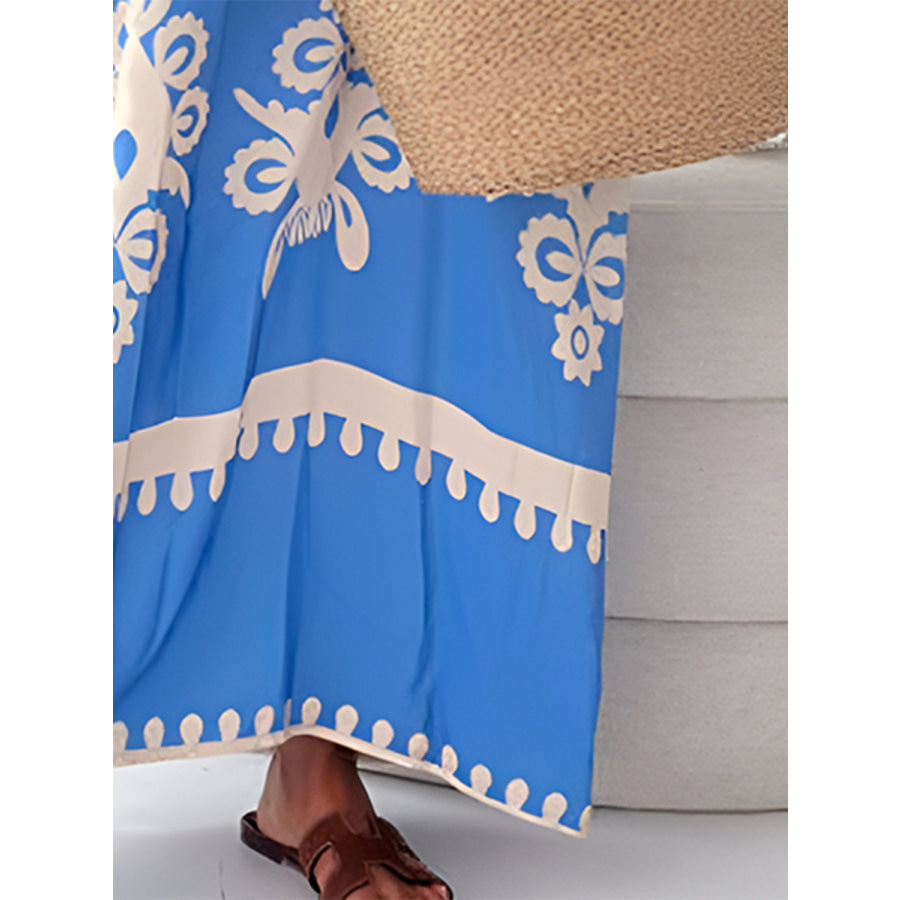 Printed Spaghetti Strap Sleeveless Maxi Dress Apparel and Accessories