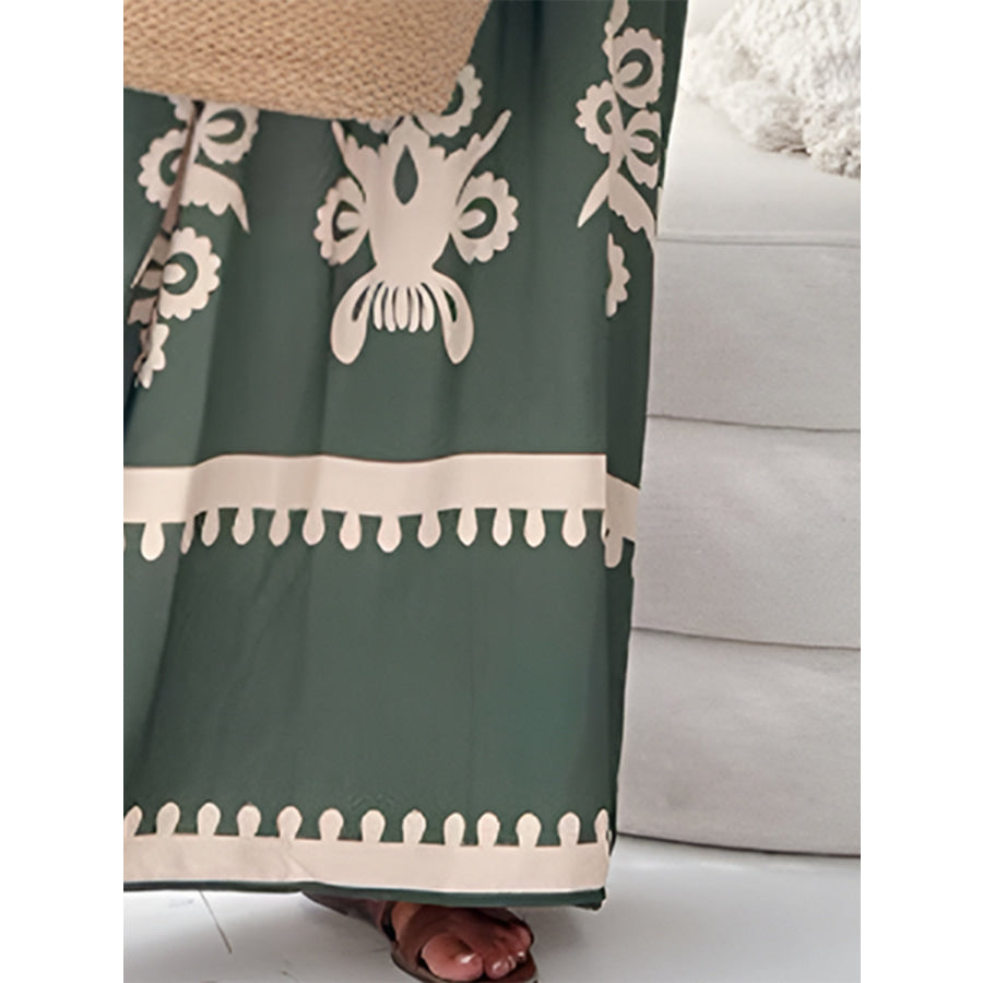 Printed Spaghetti Strap Sleeveless Maxi Dress Apparel and Accessories