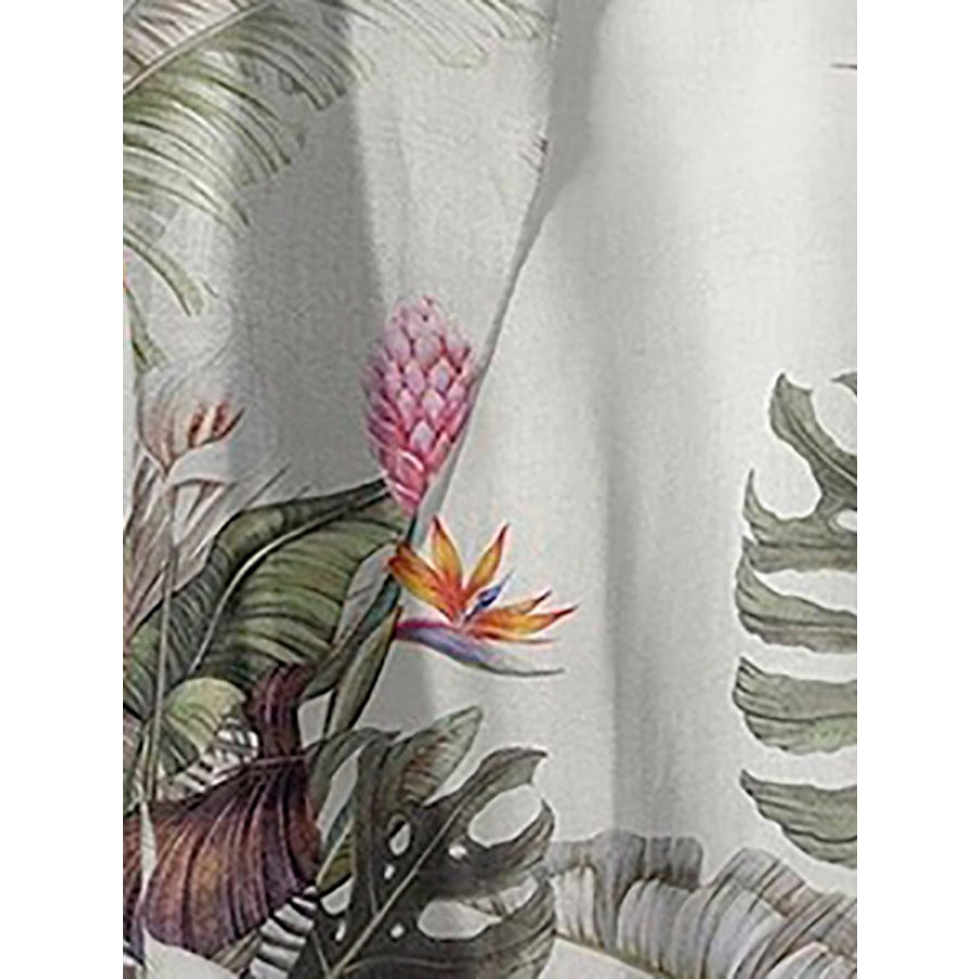 Printed Surplice Wide Strap Swimwear and Skirt Swim Set Apparel Accessories