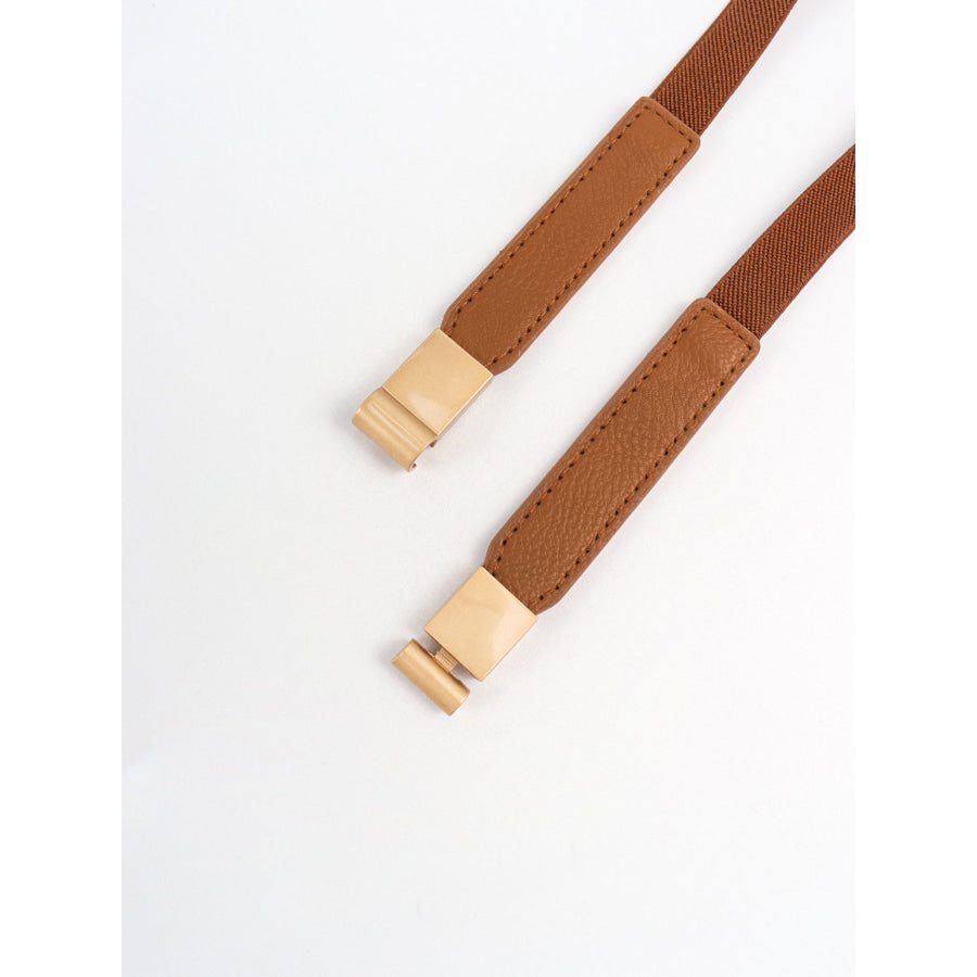 PU Elastic Skinny Belt