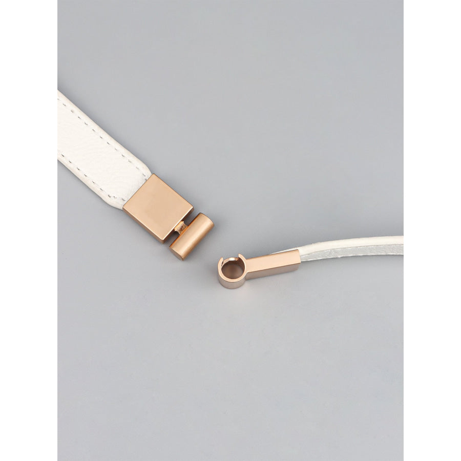 PU Elastic Skinny Belt