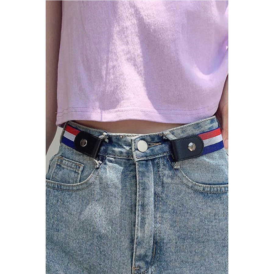 PU Elastic Snap Closure Belt