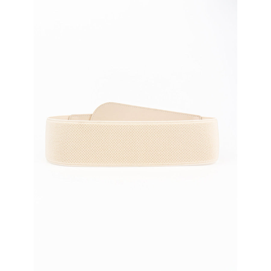 PU Elastic Wide Belt with Alloy Buckle