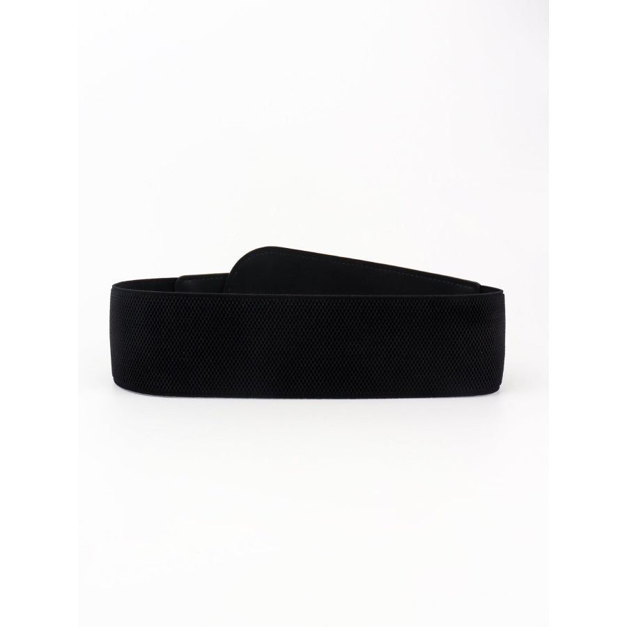 PU Elastic Wide Belt with Alloy Buckle
