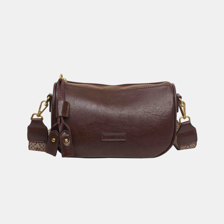 PU Leather Shoulder Bag Chocolate / One Size Apparel and Accessories