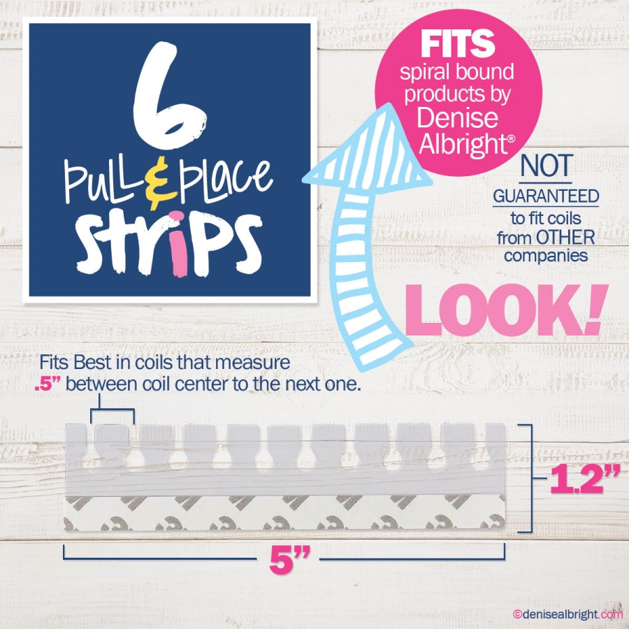 Pull &amp; Place Snap-in Twin Coil Adhesive Strips | Pack of (6) Accessories