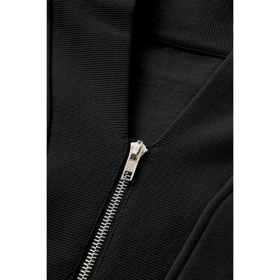 Quarter Zip Long Sleeve Top and Pants Set Apparel and Accessories