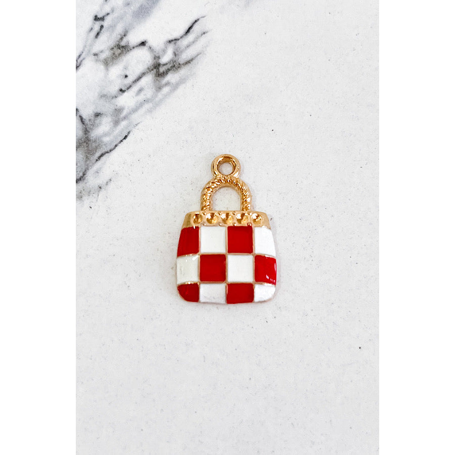 Red Check Purse Charm WS 600 Accessories
