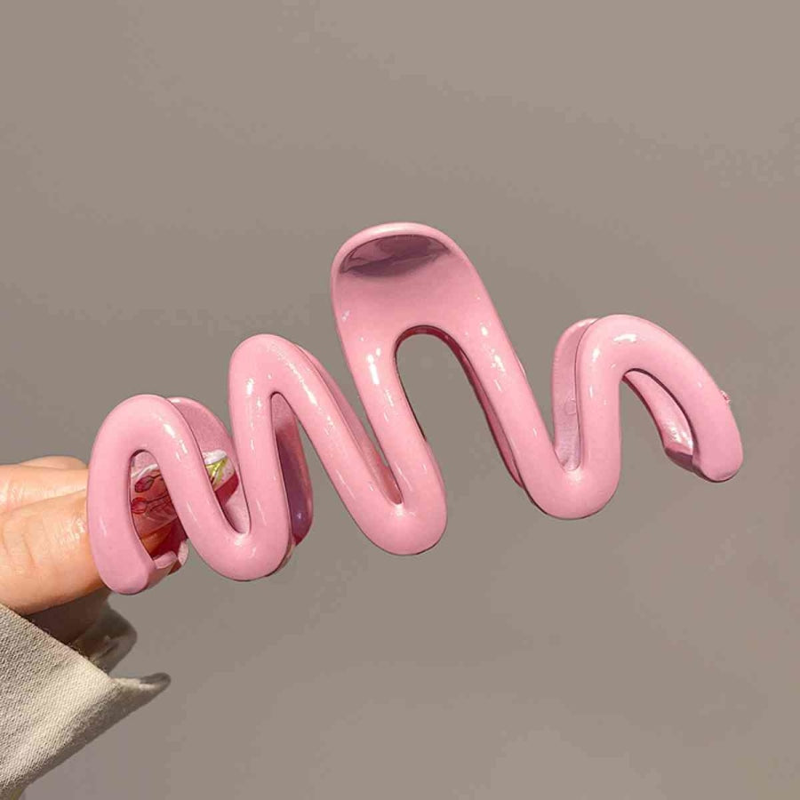 Resin Wave Hair Claw Clip Blush Pink / One Size Hair Claw