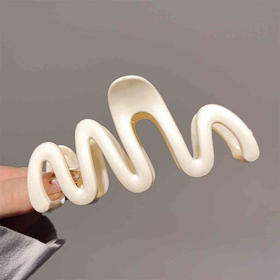 Resin Wave Hair Claw Clip Ivory / One Size Hair Claw