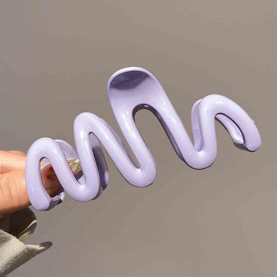 Resin Wave Hair Claw Clip Lavender / One Size Hair Claw