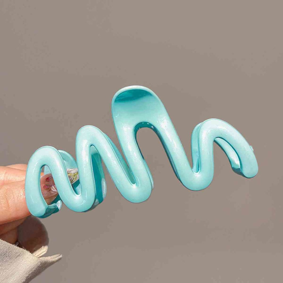 Resin Wave Hair Claw Clip Pastel Blue / One Size Hair Claw