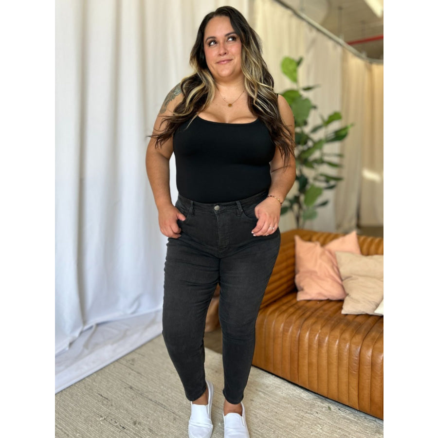 RFM Full Size High Rise Tummy Control Skinny Jeans Apparel and Accessories
