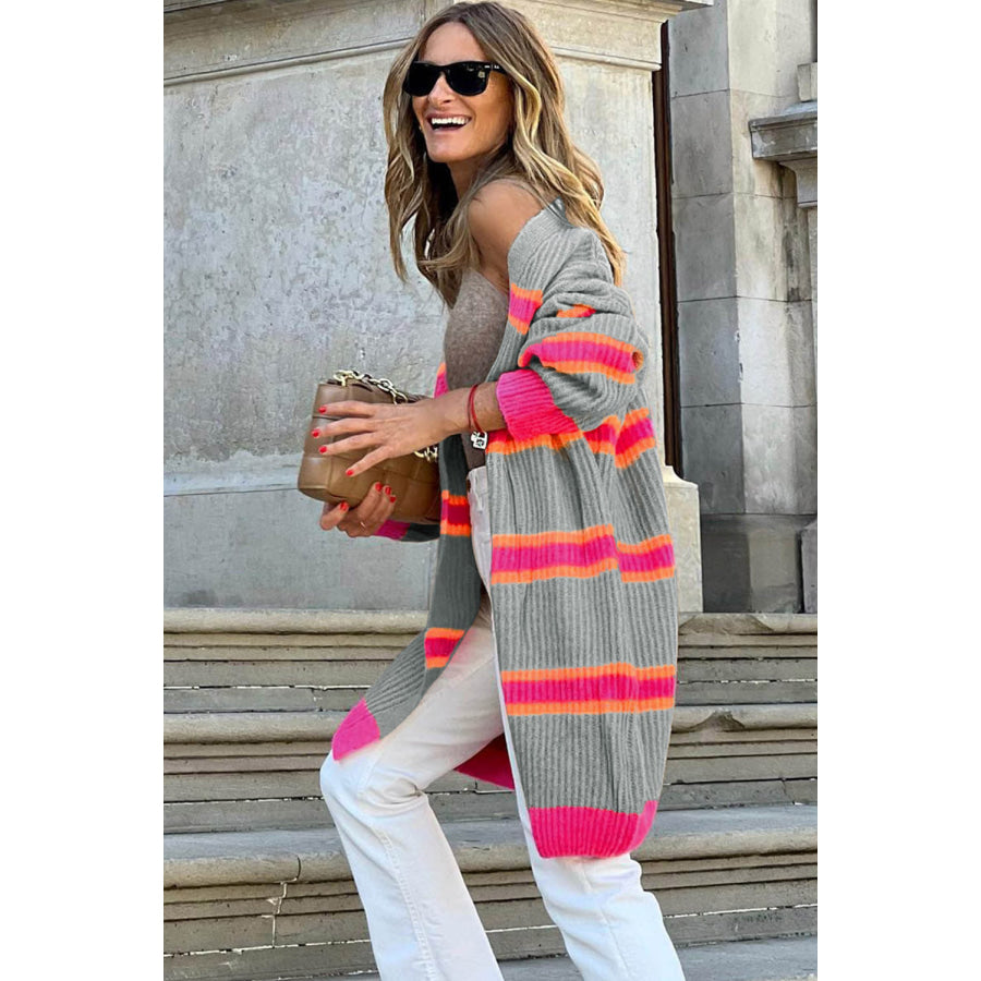 Ribbed Long Sleeve Cardigan