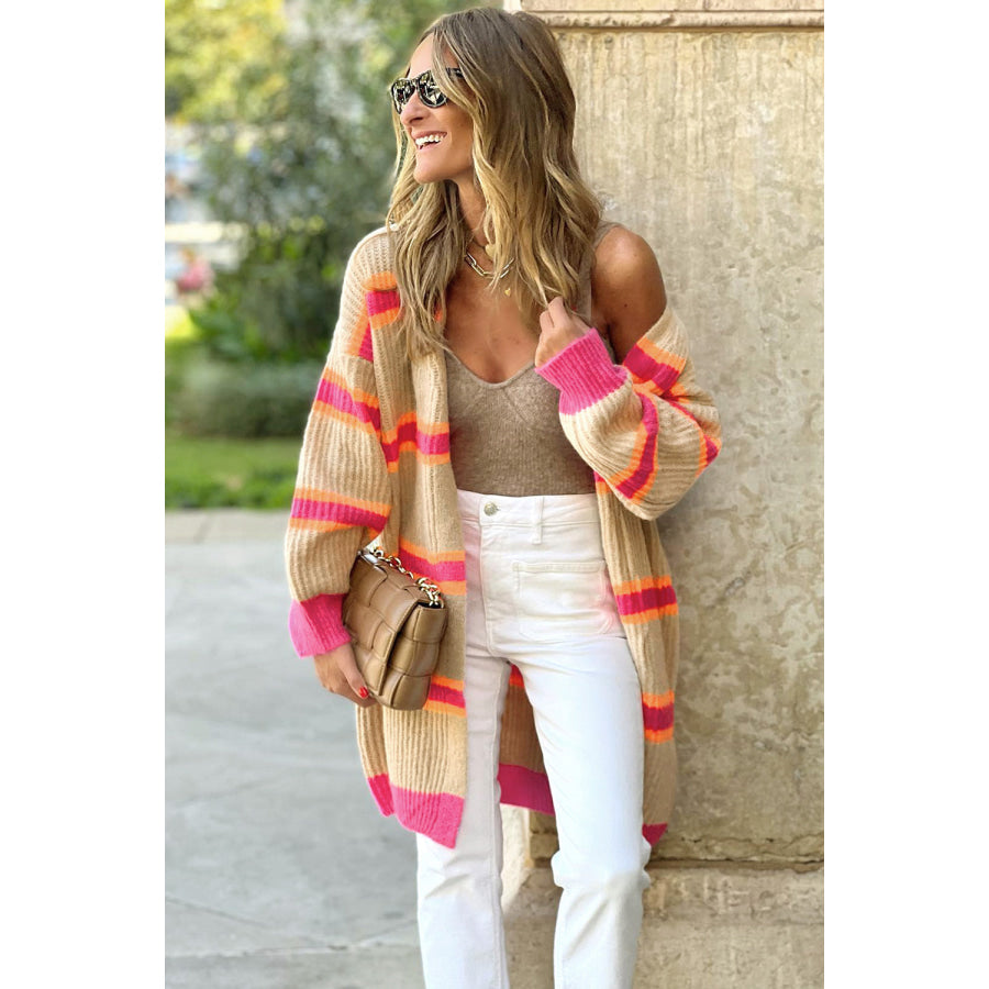 Ribbed Long Sleeve Cardigan